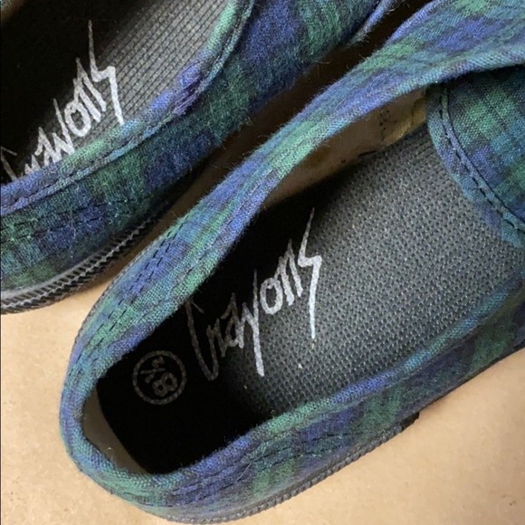 Crayons Green & Blue Plaid Sneakers - Picture 7 of 7